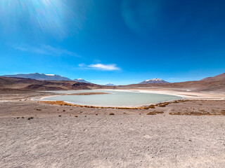 High altitude lake near Salar de Uyuni in Bolivia