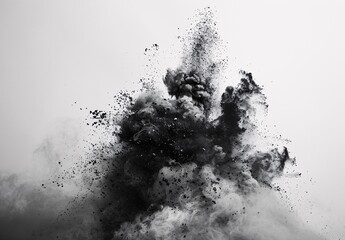 Explosive Power: High-Resolution Graphic Illustrating an Intense Detonation