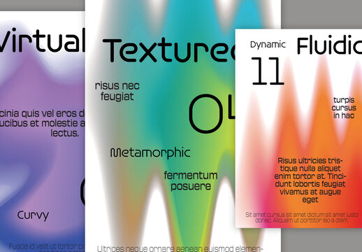 Flyer A4 Plasma Futuristic Glow Fluid Soft Gradient Shape