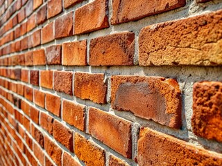 Red Brick Wall Texture Background Copy Space