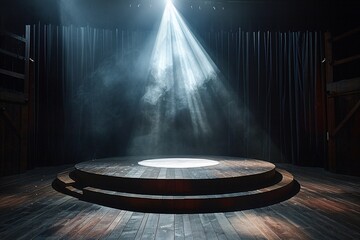 Theatrical Stage with Spotlights