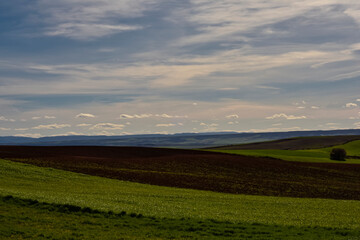 photographs of beautiful landscapes with lagoons and white clouds,