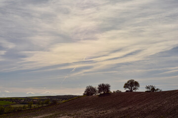 Naklejka premium photographs of beautiful landscapes with lagoons and white clouds,