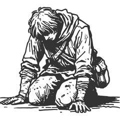 Illusion of Innocence Vintage Illustration Vector