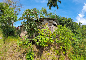 Panama, Potrerillo, ancient wooden house