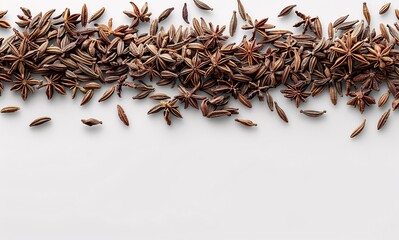 High-Resolution Photograph of Star Anise Spice Bundles