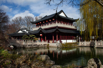 Naklejka premium Chinesisches Teehaus/Garten Mannheim