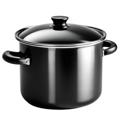 Stainless steel cooking pot Isolated on a transparent background generated with ai