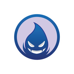 Fototapeta premium bad fire mascot esport logo design. Devil Fire and Devil Flame Logo.