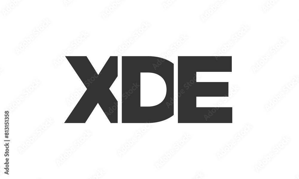 Fototapete xde logo design template with strong and modern bold text. initial based vector logotype featuring s