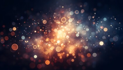 A Bokeh Background with a Multitude of Soft, Out-of-Focus Light Circles in Various Sizes and Colors. Bokeh background