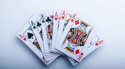 A Royal Flush: A Collection of Five Ace of Spades Playing Cards