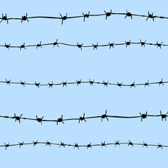 Barbed wire. Vector