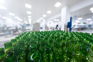 plastic bottle pouring and dosing technology - pouring and packaging line - fast-running production...