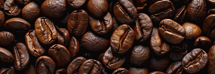 Fototapeta premium Exquisite Coffee Beans: The Essence of Bold Flavor, Aromatic Bliss, and Morning Rituals