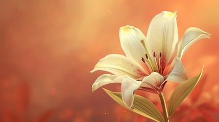 Fototapeta premium Elegant Condolence Card with Beautiful Flower Illustration, Expressing Loving Memory and Sympathy
