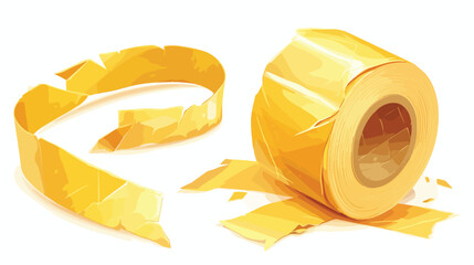 Piece of light yellow adhesive masking tape with re