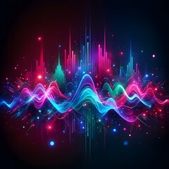 Vibrant Soundwaves and Music Visualization