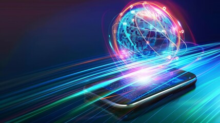 High speed communications with world wide web from anywhere in world via phone mobile internet.