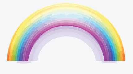 Rainbow colorful arch icon or sign mockup realistic