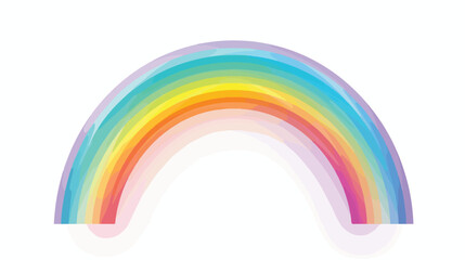 Rainbow colorful arch icon or sign mockup realistic