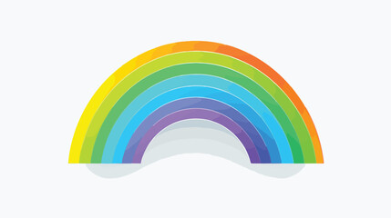 Rainbow colorful straight line icon or sign mockup