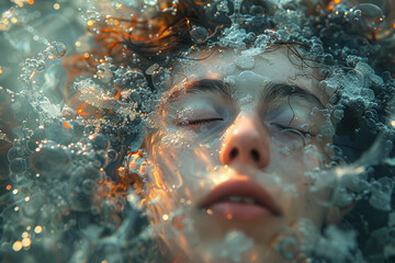 The sense of being bombarded by external stimuli, leaving you feeling overwhelmed and unable to think clearly. Concept of sensory overload. Generative Ai.