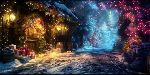 Festive Virtual Reality Treasure Hunt: Explore Stunning Visuals and Uncover Hidden Treasures. Concept Virtual Reality, Treasure Hunt, Festive, Stunning Visuals, Hidden Treasures