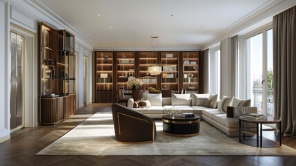 Step into the interior design trends of 2020, with 3D rendering illustrating modern and stylish living spaces