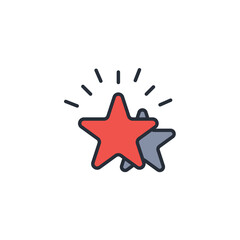 Sea Star icon. vector.Editable stroke.linear style sign for use web design,logo.Symbol illustration.