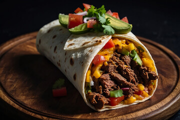 "Mexican Beef Burrito: Rustic Elegance"
