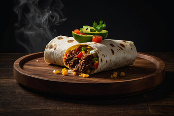 "Mexican Beef Burrito: Rustic Elegance"