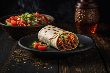 "Mexican Beef Burrito: Rustic Elegance"