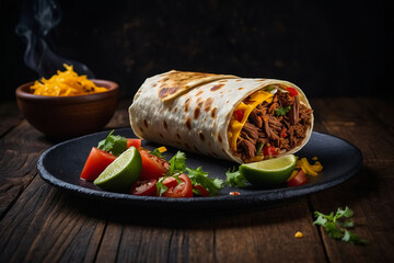 "Mexican Beef Burrito: Rustic Elegance"