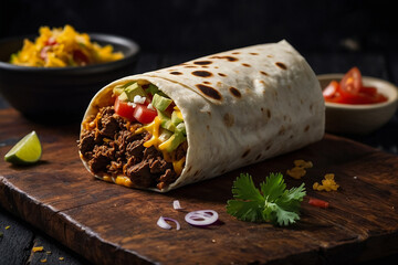 "Mexican Beef Burrito: Rustic Elegance"
