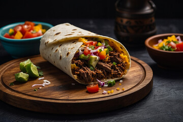"Mexican Beef Burrito: Rustic Elegance"