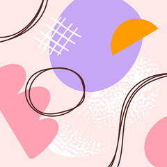 Abstract hand drawn background vector illustration