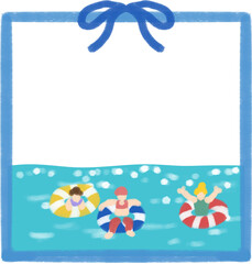여름 바다를 배경으로한 프레임