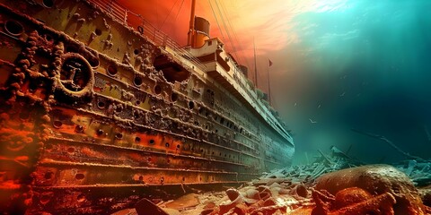 Titanics tragic sinking in the sea a historical maritime disaster memorialized. Concept Maritime History, Titanic Disaster, Tragic Events, Memorializing History