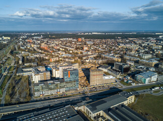 Riga aerial view to old town.