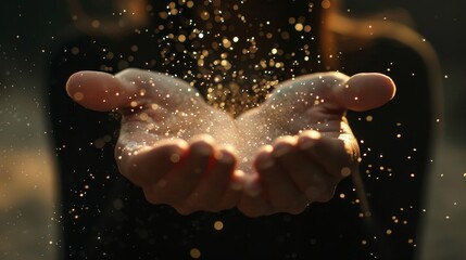 Embracing Liberation A Symbolic Gesture of Release and Freedom in Stock Image