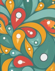 Naklejka premium Generated image of abstract colorful pattern