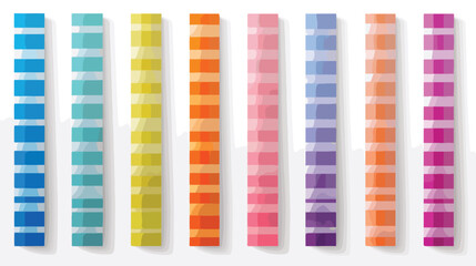 Set of colorful adhesive tape strips with realistic