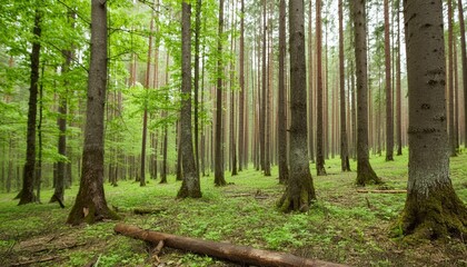 Obraz premium Generated image of a forest after the rain
