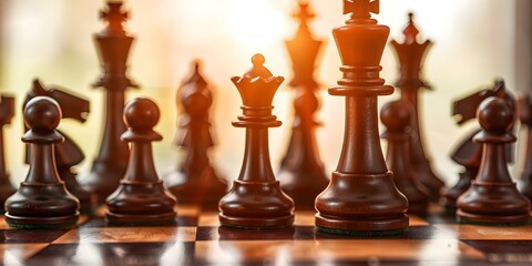 Blending Chess Competition with Business Strategy: Strategic Battles and Innovative Ideas. Concept Business Strategy, Chess Competition, Strategic Battles, Innovative Ideas, Blending Concepts