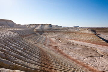 Kyzylkup rock strata landscape, Mangystau desert, Kazakhstan