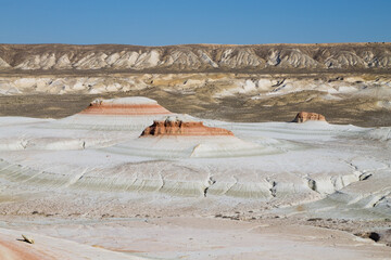 Kyzylkup rock strata landscape, Mangystau desert, Kazakhstan