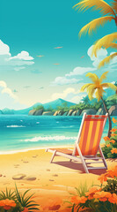 Obraz premium vacations background for social media. illustration