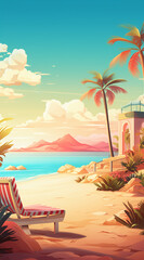 Obraz premium vacations background for social media. illustration