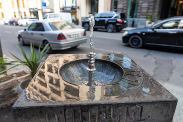 Armenia. Yerevan. Outdoor fountain with drinking water.